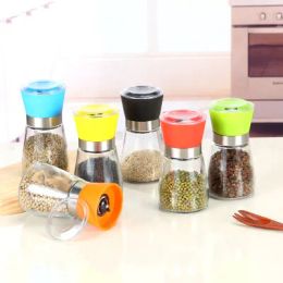 Mill Plastic and Pepper Grinder Shaker Spice Salt Container Condiment Jar Holder Grinding Bottles 0410