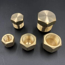 Brass Air Conditioner SAE 1/4 3/8 1/2 3/4 fit UNF Male Female Thread Plug End Cap Closed Pipe Fitting Adapter