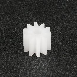 Uxcell 100Pcs OD5.5mm 9 Teeth Plastic Gear Modulus Aperture 2mm for DIY Car Robot Model Motor Toy Accessories 092A