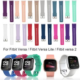 Classic Soft WatchBand Wristbands Replacement Bracelet Strap For Fitbit Versa Lite Versa2 Candy Colour Replacement Watch Bracelet