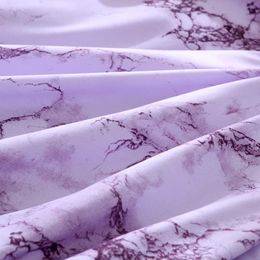Bedding Set Printed Marble White Purple Duvet Cover King Queen Size Quilt Cover Brief Linens Bed Comforter Cover 3Pcs