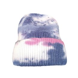 WUJIE Tie Dye Beanies for Women Soft Winter Hats Skullies Cap