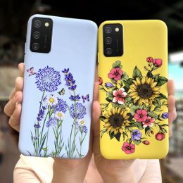 For Samsung A03S A02S Phone Case Lovely Silicone Cover Funda For Samsung Galaxy A03S A 03S A02s Case A037F Flower Soft TPU Coque