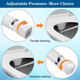 SOOSI Slim Toilet Seat Wash Ass Double Nozzle Adjustable Water Pressure Brass Easy Installation