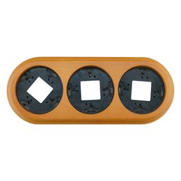 Surface Mounted Wood Frames for 1/3 item Electrical Retro Porcelain Wall switch and Socket