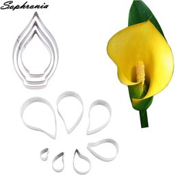 2 Styles Calla lily Petals Cutter Fondant Mould Cake Decorating Tools Chocolate Gumpaste, Sugarcraft,Chocolate Mold CS241