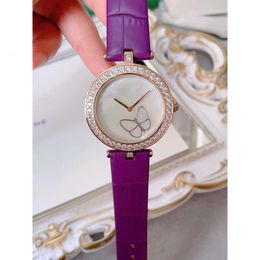 Causal Diamond fourleaf clover va Van Fashion Watch Luxury Cleefly Women Designer New Womens Belt Diamond Thin Waterproof Charms Butterfly Montre De Lux WDYT RX8M