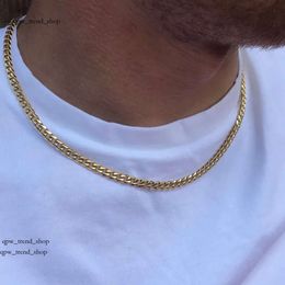 5mm Miami Cuban Link Chain Necklace Men Gold Chains Stainless Steel Choker Mens Necklace Hip Hop Jewelry 339