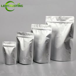 50PCS Secure Round Corner Stand up Aluminium Foil Zip Lock Packaging Bag Reclosable Snack Coffee Light Proof Gift Storage Pouches