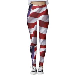Women Patriotic USA American Flag Custom Color Leggings Skinny Pants For Yoga Running Pilates women's Cropped Jeans dropShipping