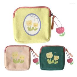 Storage Bags Flower Pattern Sanitary Napkin Bag Multi Functional Period Tampon Organiser Mini Pocket Unique Holder Pouch