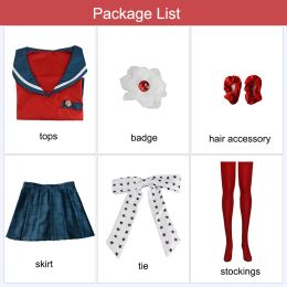 Anime Danganronpa Harukawa Maki School Girls Uniform Set Cosplay Costume DanganRonpa Halloween Costume For Women Girls