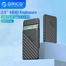 Hubs ORICO Type C USB3.0 2.5" External Storage HDD Case SATA 6Gbps HDD SSD Hard Drive Enclosure Support UASP for PC Laptop