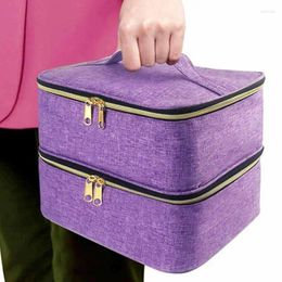 Storage Boxes Women's Nail Polish Travel Carrying Case Bottles Bag Dryer Organizer Manicure Brush Large Capacity