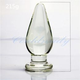 Large 45mm Crystal Butt Plug Vagina Ball Pyrex Glass Anal Bead Adult Sex Toys for Women Men Gay Masturbator