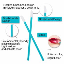 50Pcs Disposable Lip Brush Lipstick Brush Mascara Wands Liquid Lipstick Gloss Wands Lash Velour Applicators Make Up Lip Brushes