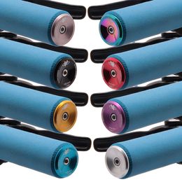 Road Mountain Bike Handlebar Cap Bicycle Handle Bar End Plugs Inflated Aluminium Alloy Lock Plug One Pairs Mtb Accessories Grips