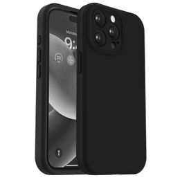 Shockproof Thick Liquid Silicone Case For iPhone 15 Pro Max 14 13 12 11, Soft Smooth Touch Full Protection Phone Cover with Retail Package, Precise Lens Cutouts