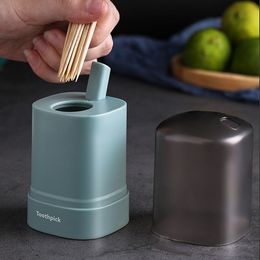 2PCS Creative Automatic Pops Up Toothpick Box Dispenser Home Living Room Dining Room Household Toothpick Storage Boxes Holder
