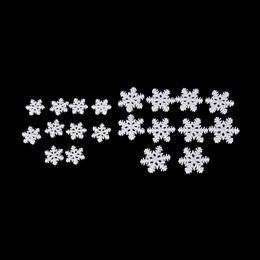 10Pcs Christmas Glitter Snowflake Resin Flatback flat back resin cabochons flowers for Girl Hair Bows Xmas Tree Decor