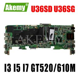 Motherboard U36SD original Notebook Mainboard GT520M GT610M GPU I3 I5 I7 CPU For Asus U36S U36SG U44SG U36SD laptop motherboard