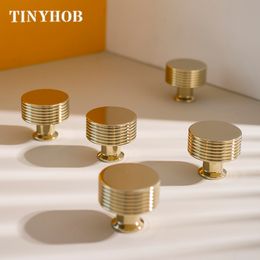 Bright Gold Solid Brass Furniture Knobs Cupboard Drawer Pull Kitchen Door Wardrobe Handles Hardware Decor/Cabinet Hardware