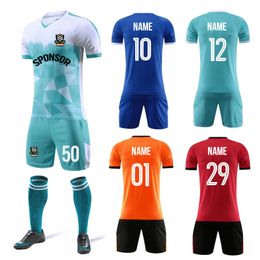 Maillot de football Men Sports Shirts shorts Children Soccer jerseys Team Training sportswear Custom Uniform Mens sport clothes