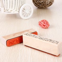 Beautiful Design The Best Price Wooden Rubber Flower Lace Stamp Floral Seal Scrapbook Handwrite Wedding Craft For Decoration