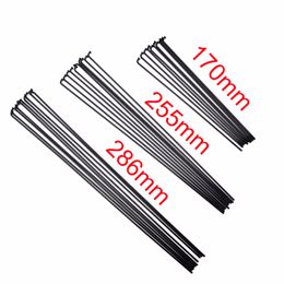 10Pcs Mountain / Road Bike Steel 14G Spokes Black Colour High Strength Bicycle Spokes 170mm-255mm With 12 Mm Copper Cap