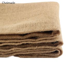 Lychee Life 160x50cm Jute Sack Linen Cloth Fabric For DIY Hand Work Storage Bags Christmas Home Decoration