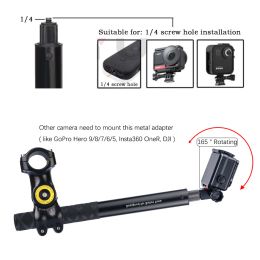 Monopods Motorcycle Bicycle Panoramic Monopod Invisible Stand for GoPro Max Her 11 10 9 Insta360 One X2 DJI Moto Action Camera Accessory