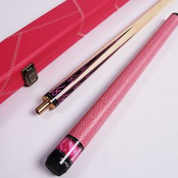 Woman Maple Shaft Pink 3 4 Snooker Cue 9.8mm 11mm Tips with Snooker Cue Case Set China