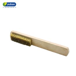 Wooden Handle Wire Brush Copper Wire Brush Metal Jewelry Surface Cleaning Polishing Derusting Brush Deburring Brush