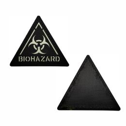 BIOHAZARD Patch Military Armband Badge Sticker Decal Applique Embellishment Gas Mask Glow In Dark Tactical Patches
