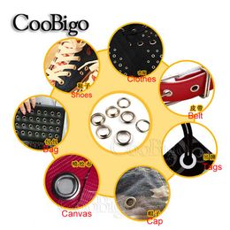 500sets Metal Eyelets Grommets with Washer Leather Craft Shoes Belt Clothes Scrapbooking Bag Tag DIY Accessories Dia. 2mm-6mm