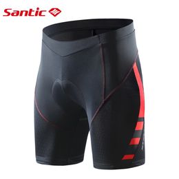Santic Cycling Shorts Men Summer 4D Padded Shockproof Bicycle Riding Pants Reflective Breathable Quick-Dry MTB Bike Underwear
