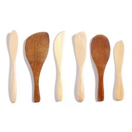 Wooden Sandwich Spreader Butter Knife Marmalade Knife Wooden Tableware With Thick Handle High Quality Knife Style Cheese Cutter