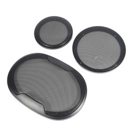 1Pair Auto Speaker Cover Car Audio Subwoofer Grille Black 4 Inches 6 Inches 6x9 Decorative Circle Grille Protect Black