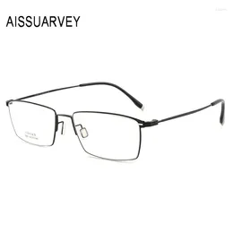 Sunglasses Frames Titanium Eyeglasses Men Optical Eyewear Flexible Light Prescription Goggles Brand Designer Top Quality