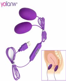 20 Speeds USB Dual Egg Vibrator G Spot Vibrating Vaginal Egg Ben Wa Ball Clitoris Stimulator Vibrators Adult Sex Toy for Women D192768695