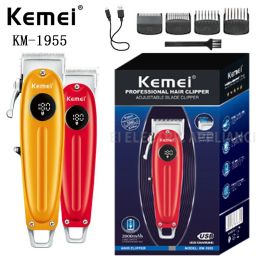 Trimmers KEMEI hair clipper KM1955 professional hair clipper hair trimmer with lcd