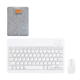 Combos Bluetooth Keyboard Mini Rechargeable Wireless Universal Tablet Keyboard for Phone PC, Type 1, White, 7.9inch