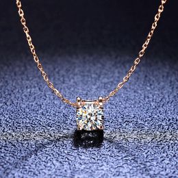 jewlery designer for women 925 Sterling Silver Moissanite Cow Head Necklace Classic Cross Rose Gold Pendant Pop Collar Chain Gift