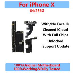 For iPhone X Motherboard Unlocked Board For iPhone XR Motherboard With Face ID Fully Tested Original Mainboard Cleaned iCloud