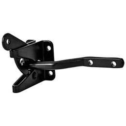 Self Locking Gate Latch Automatic Gravity Lever Fence Gate Lock for Wood Fence Gate Door Latches Steel Black