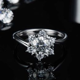 Band Rings ORSA JEWELS Luxury 1ct Mosquito Diamond Ring Classic Floral Design 925 Sterling Silver Womens Wedding Ring Engagement SMR51 J240410