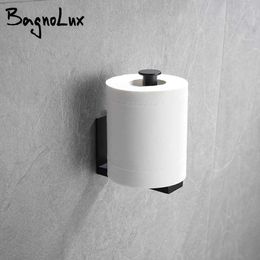 Toilet Paper Holders Black Design Easy to Instal The Bathroom Kitchen Accessory Self Adhesive Stainless Steel Rustproof Toilet Paper Roll Holder 240410