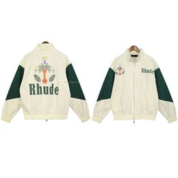 Rhude Brand Design Men Jackets Spring Summer Summer Sleeve Longa Casaco masculino Size S-XL