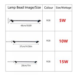 DONWEI 28CM 38CM 48CM Fish and Water bio-lighting Underwater Lights Fish Tank Aquarium LED Submersible Lamp