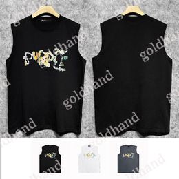 Summer Sleeveless Top Mens Womens Designer Vest Outdoor Sport Basketball Vest Round Neck Printed Tshirt